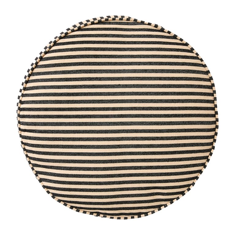  round striped pillow