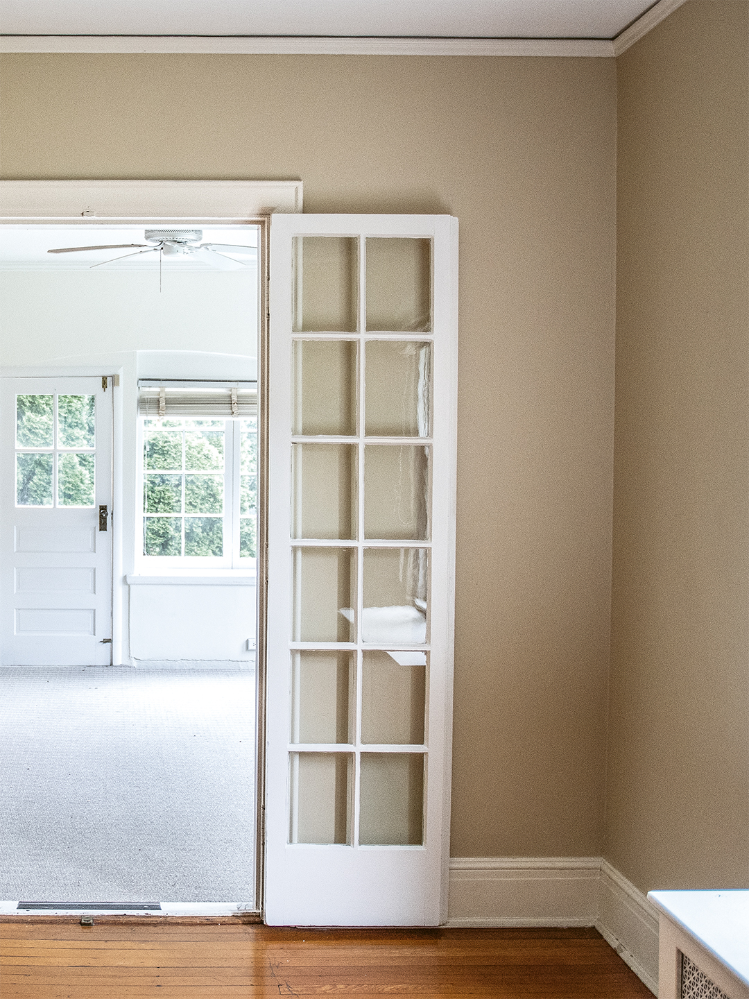 French doors that open to a sunroom