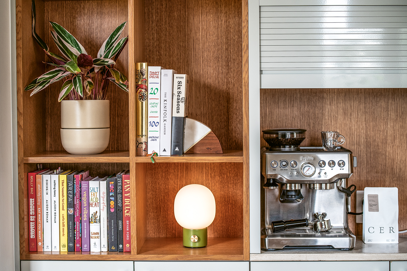 Shelves and coffee garage