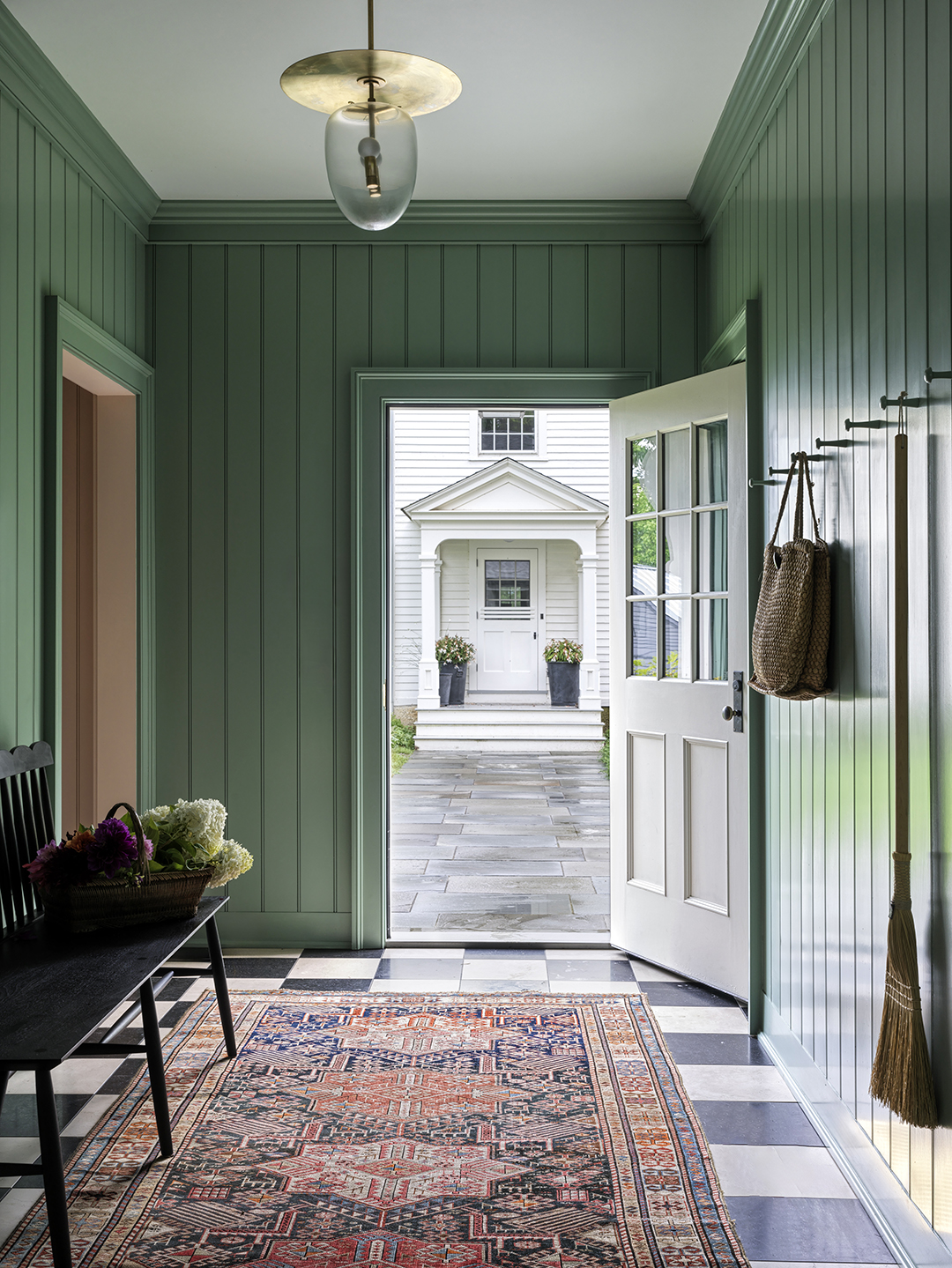 green mudroom
