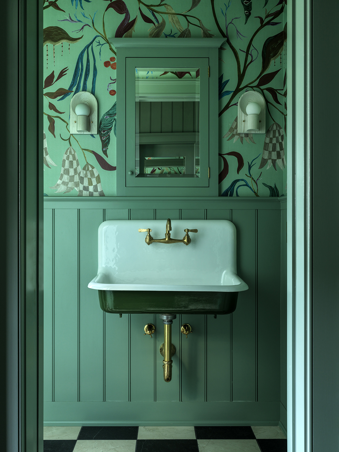 green powder room