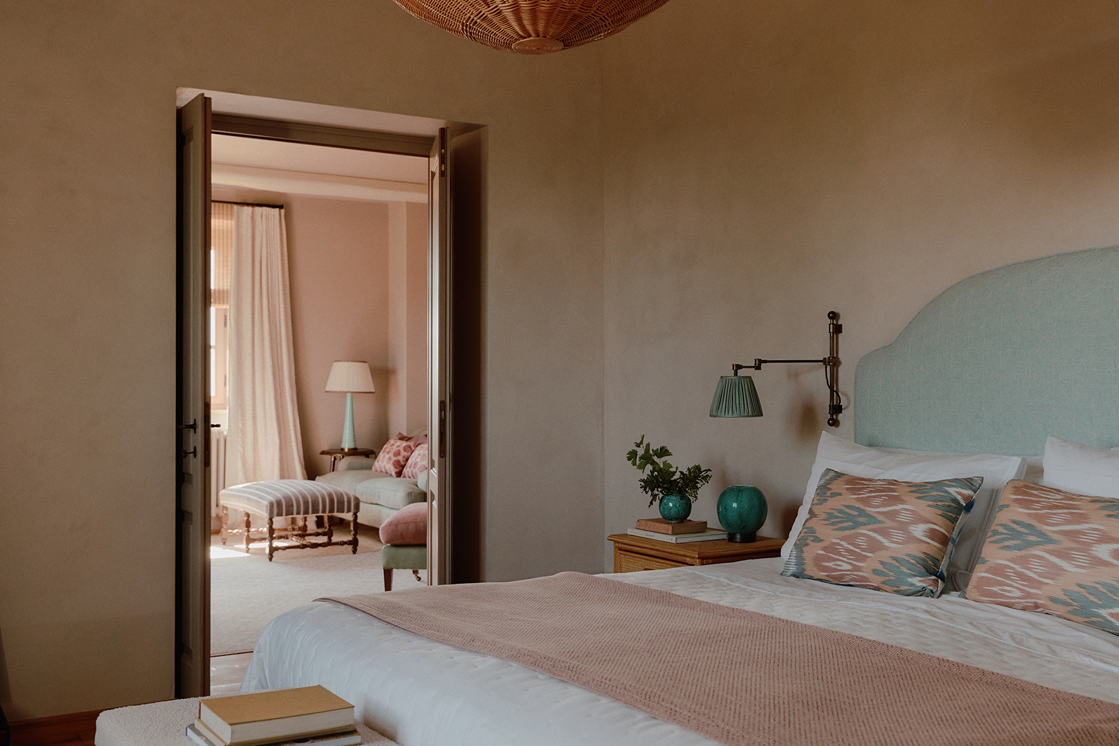 Primary bedroom with adjacent sitting room