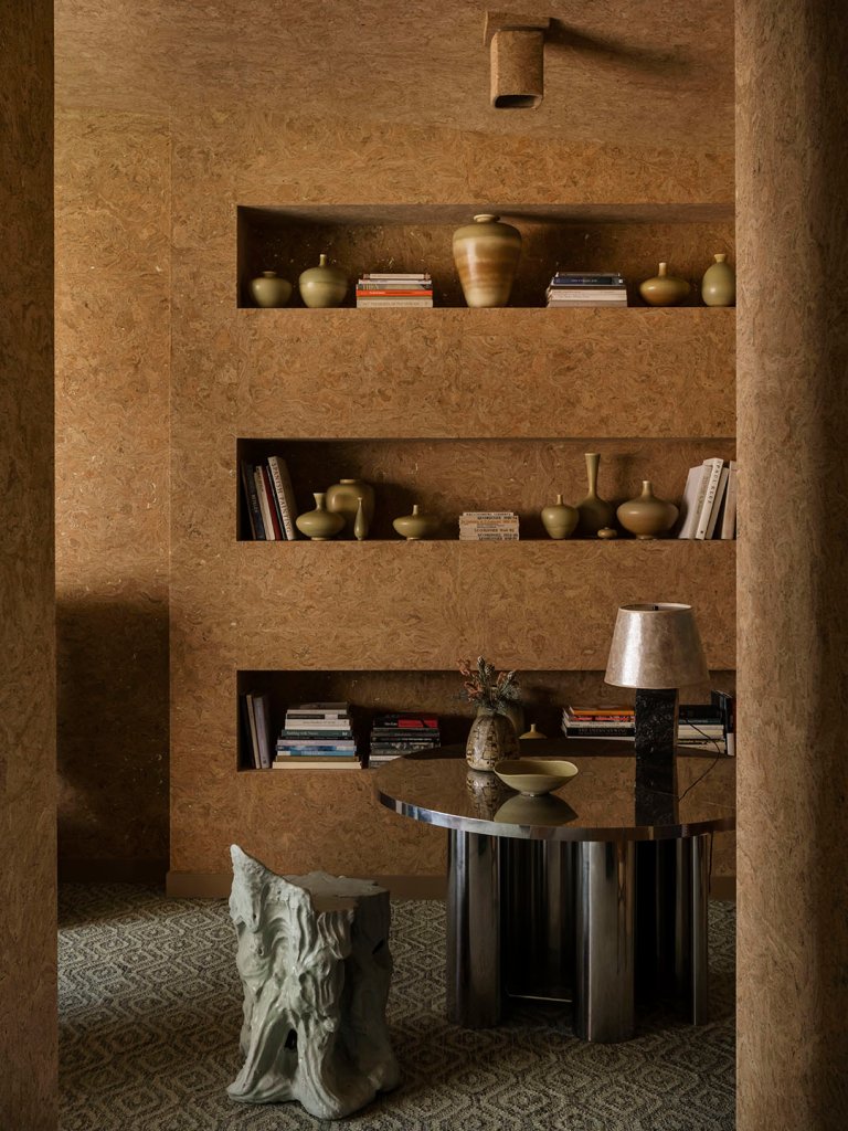 cork bookshelves