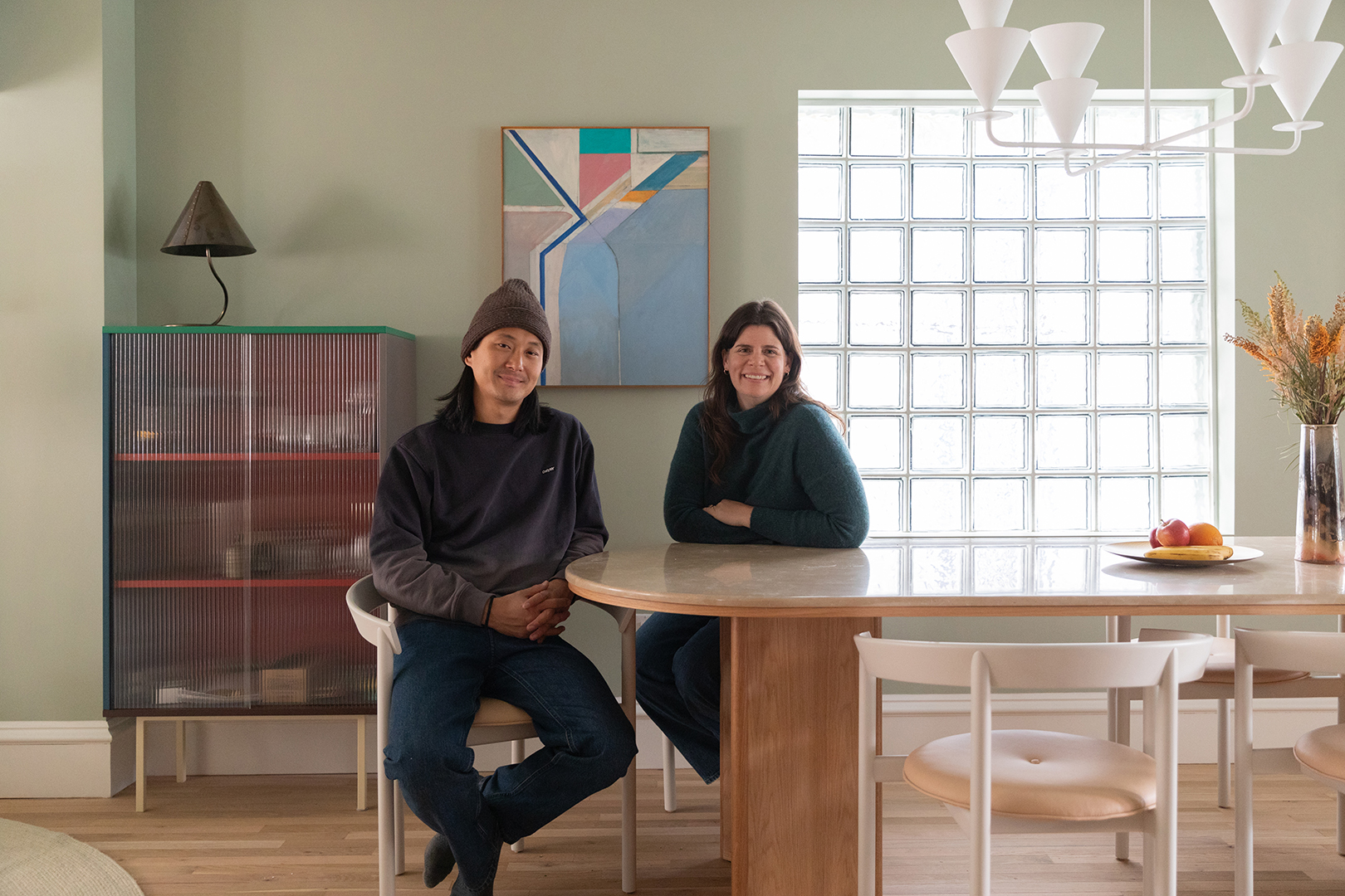 couple at dining table