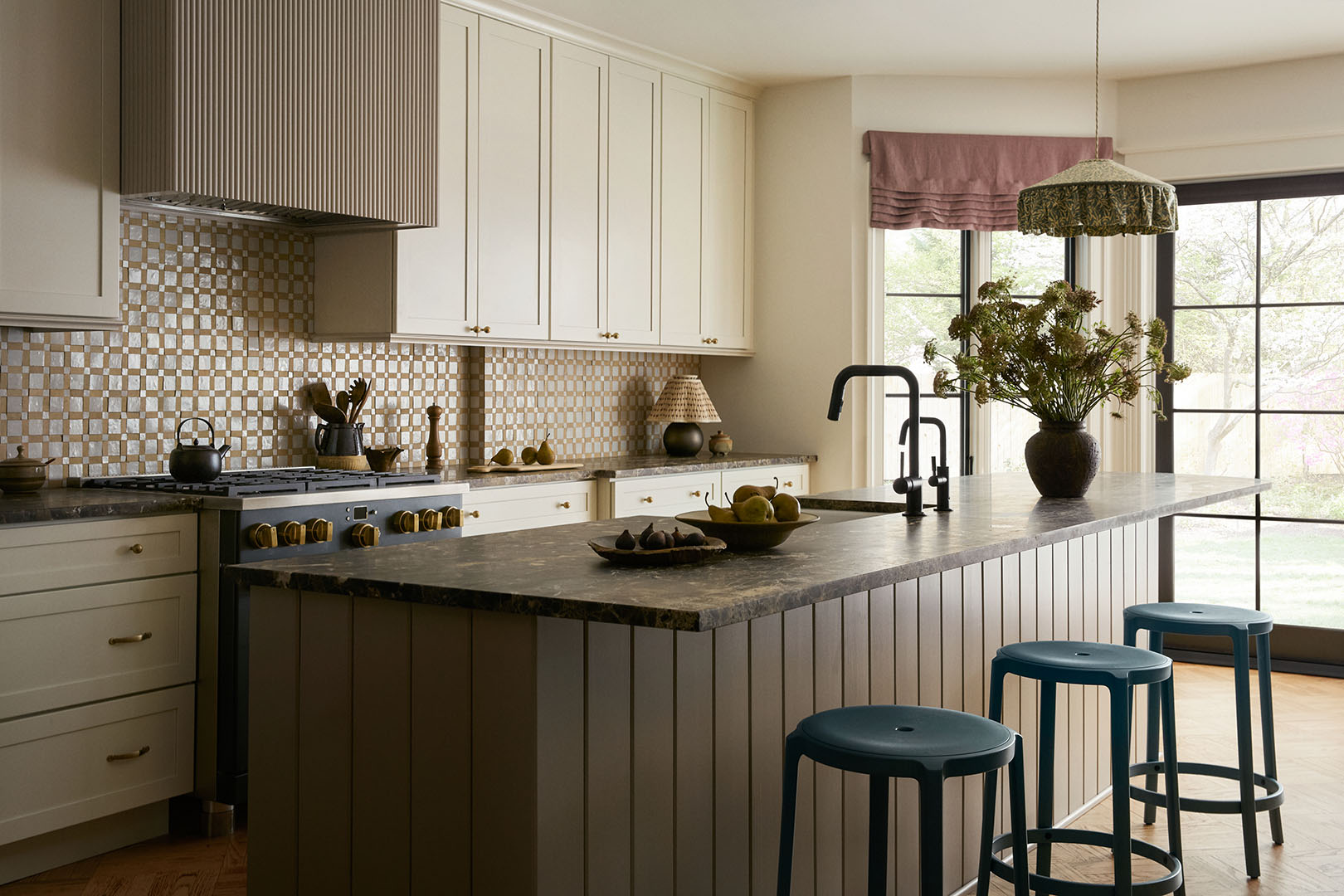 kitchen with large island