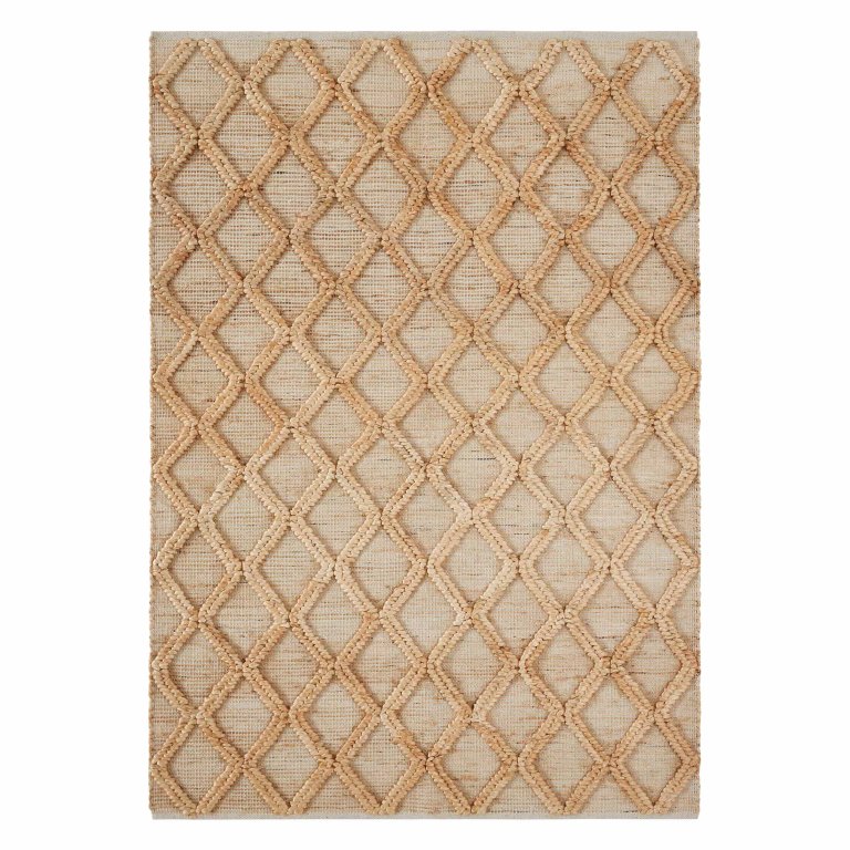  trellis patterned natural jute rug