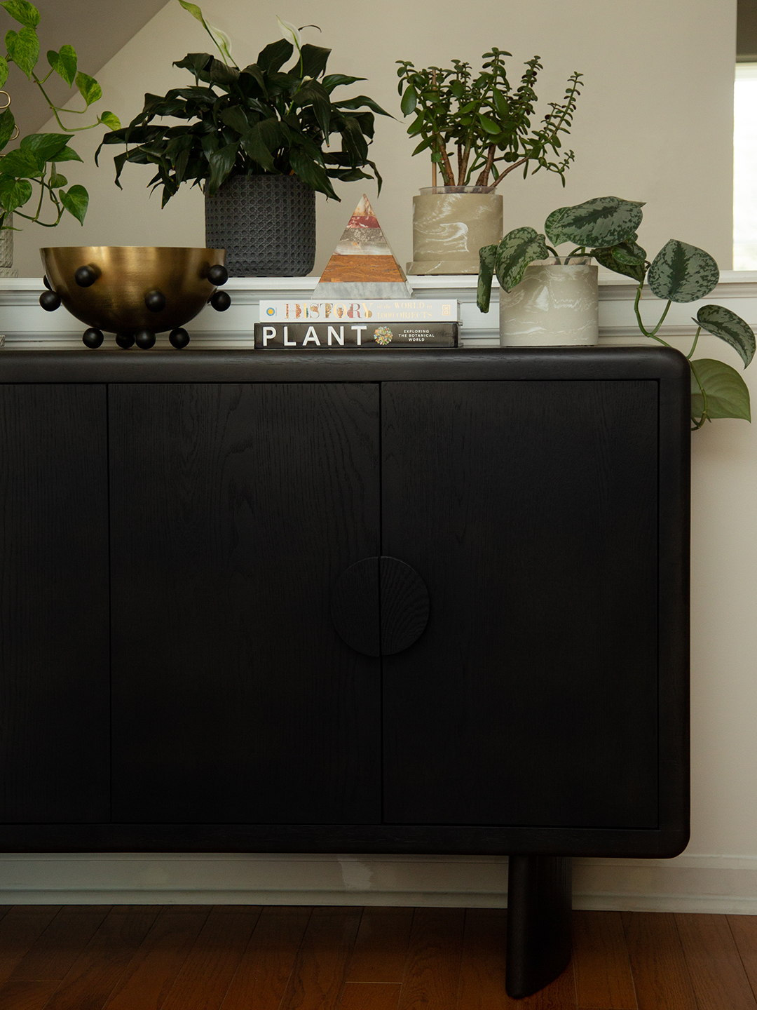 black credenza