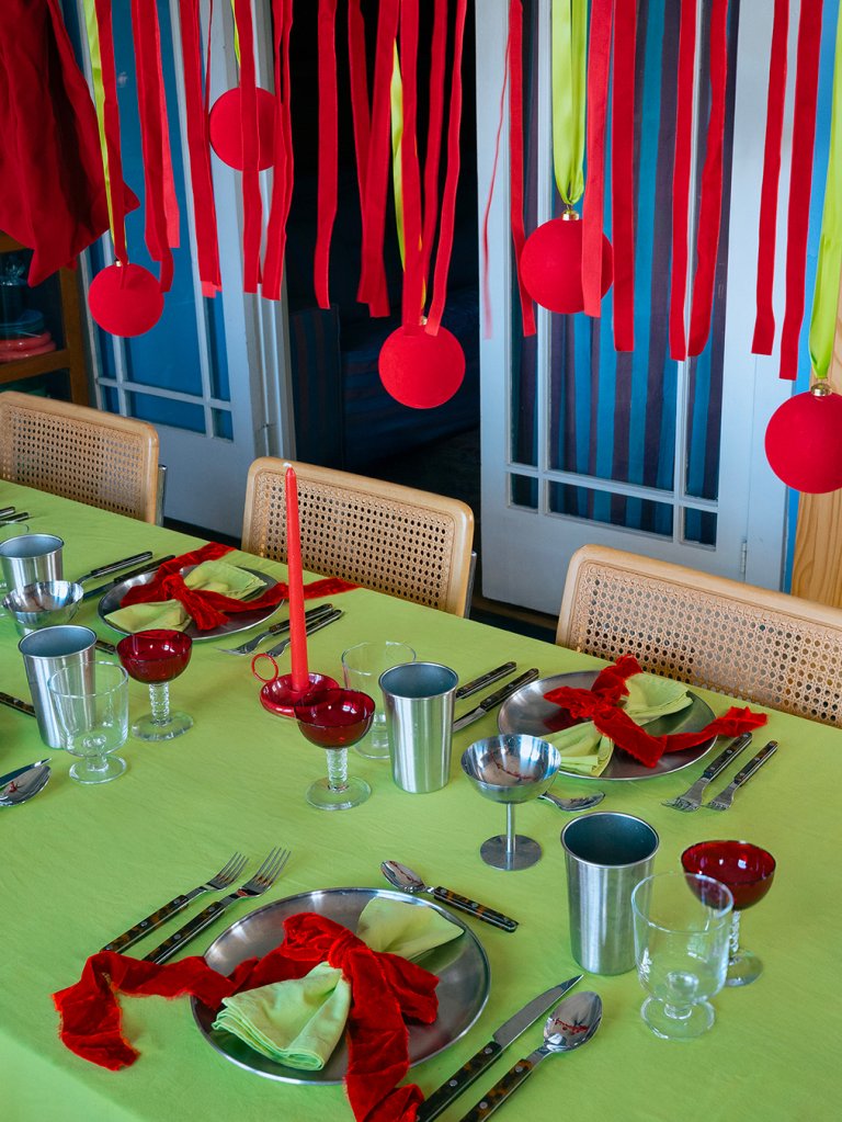 ribbons hanging down from rod