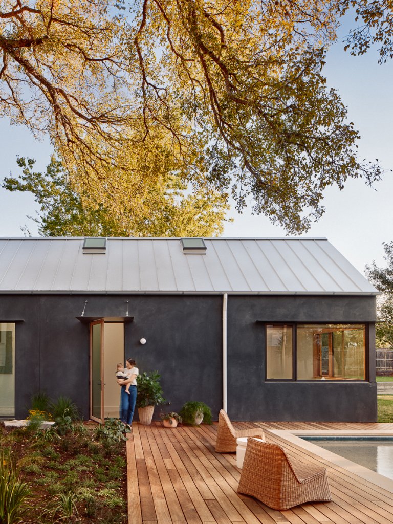 modern black house exterior