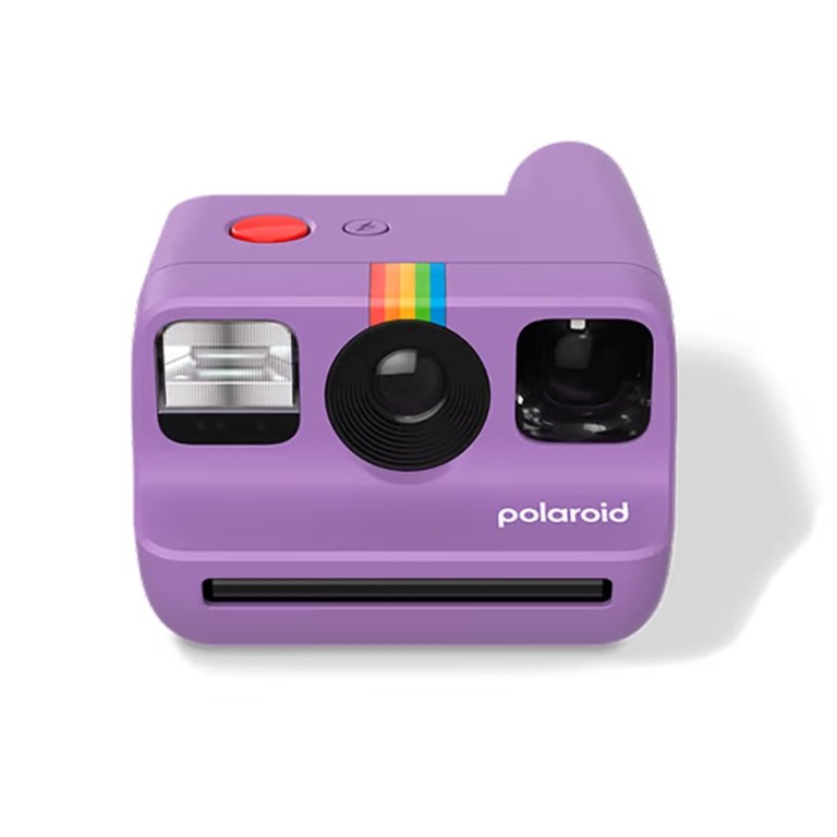  mini purple Polaroid campera