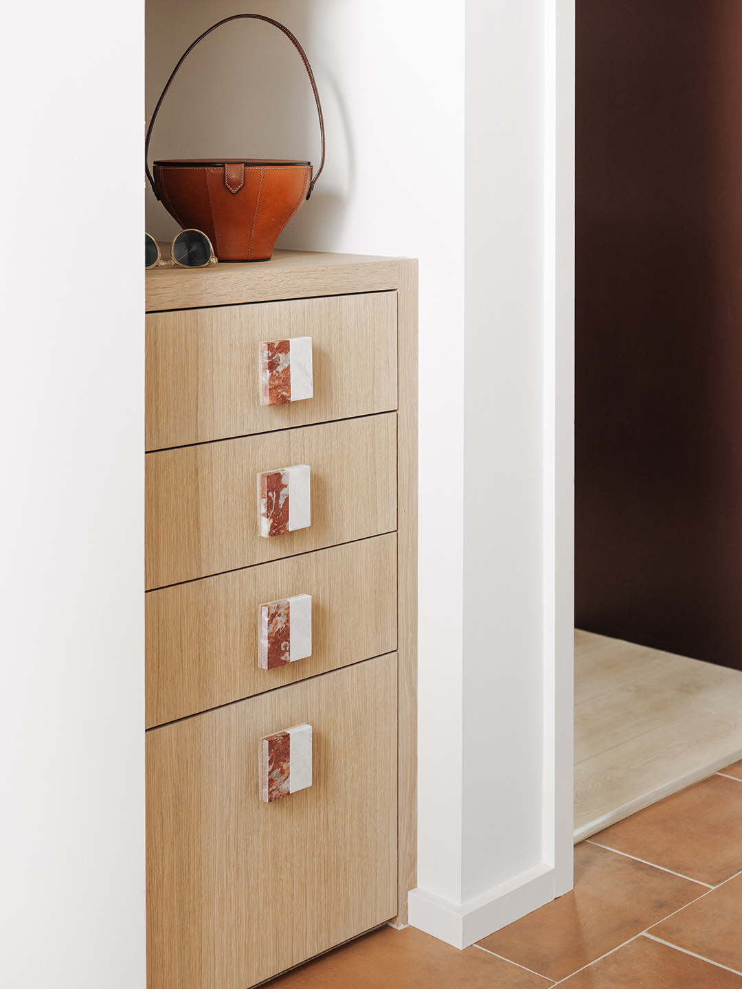 stone knobs on drawers