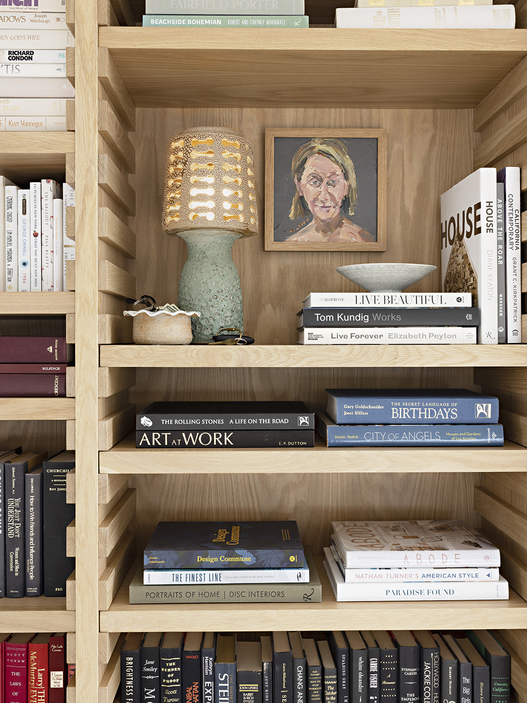 notched bookshelves