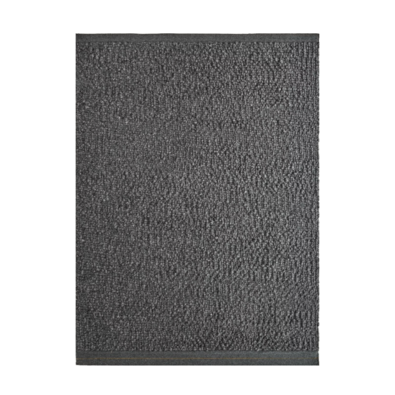  nubby dark grey rug