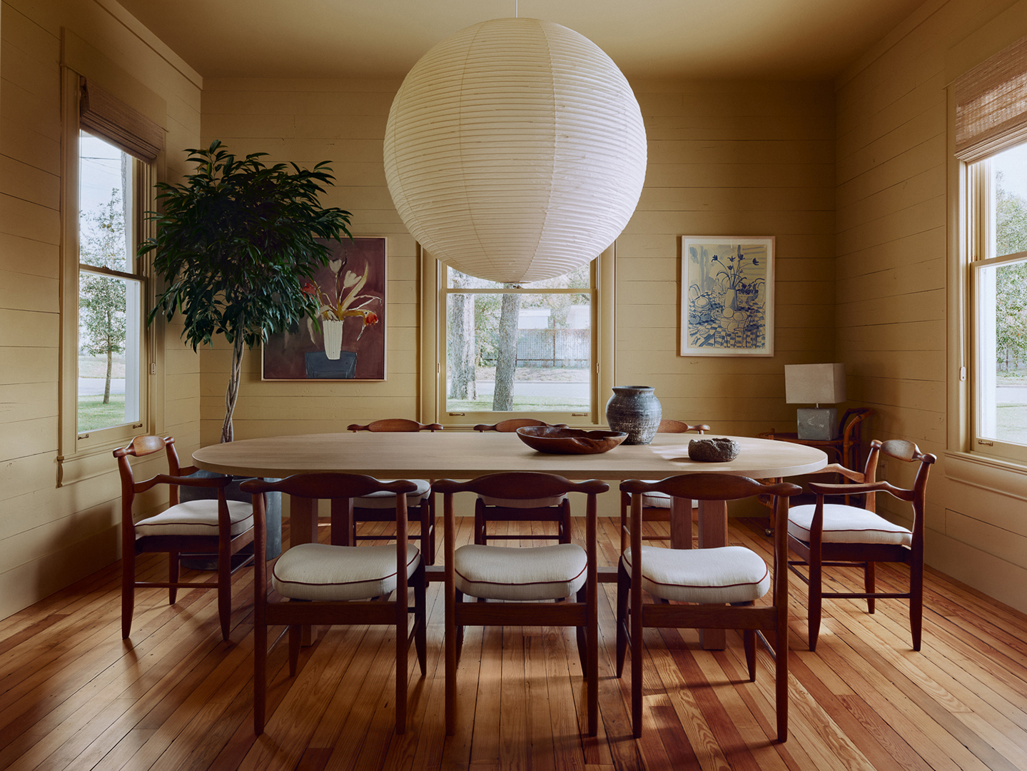 lantern over dining table