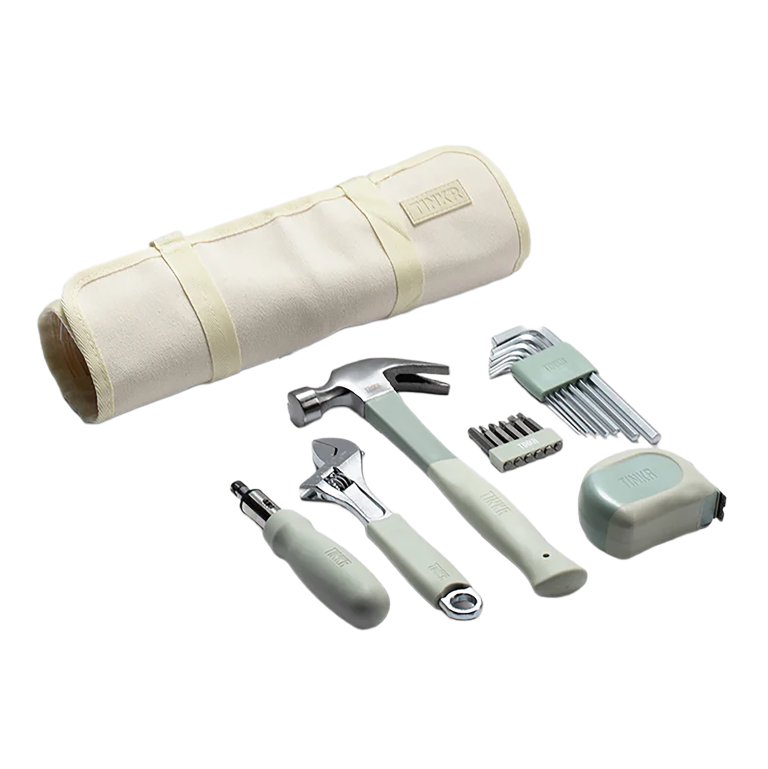  mint green roll-up toolkit