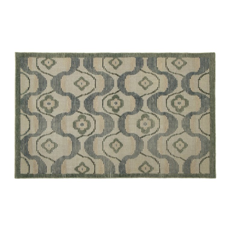  blue abstract area rug
