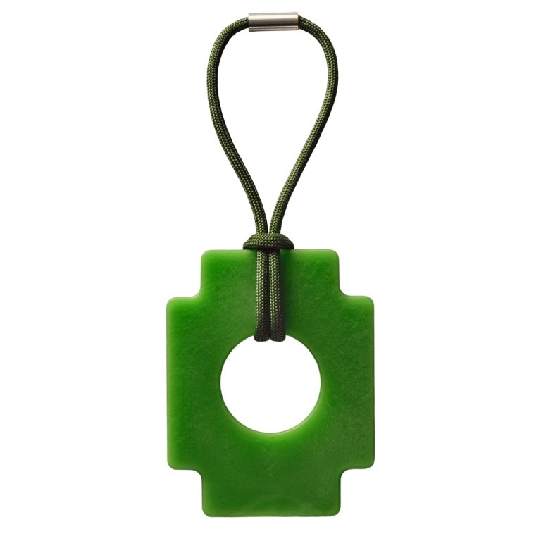  green geometric car freshener