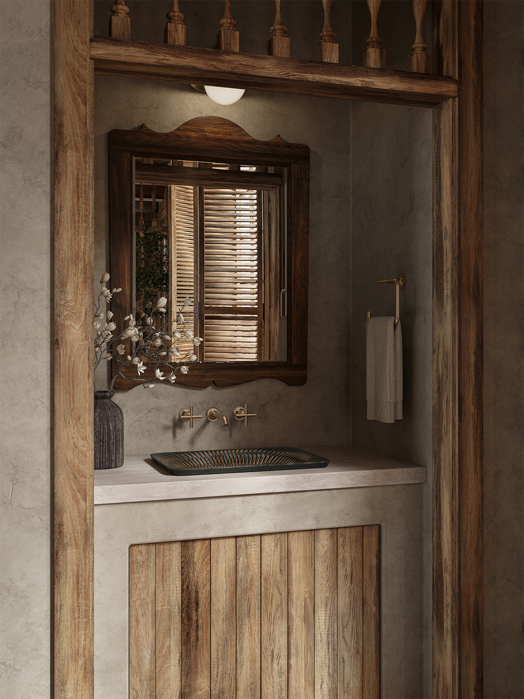 rustic bathroom vanity