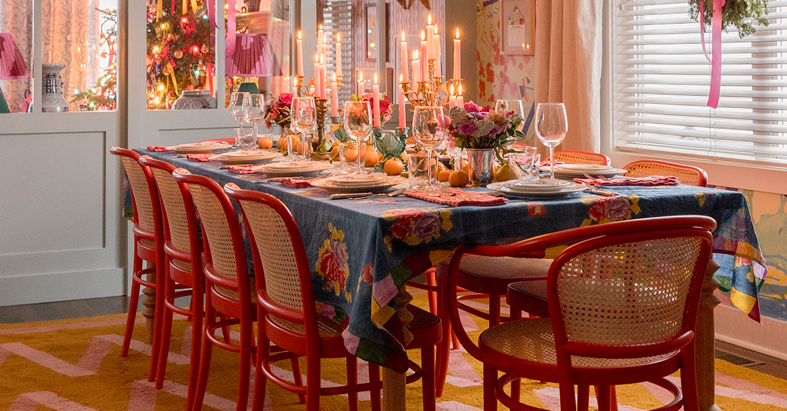 How a Color-Loving Family Decorates Their House for Christmas
