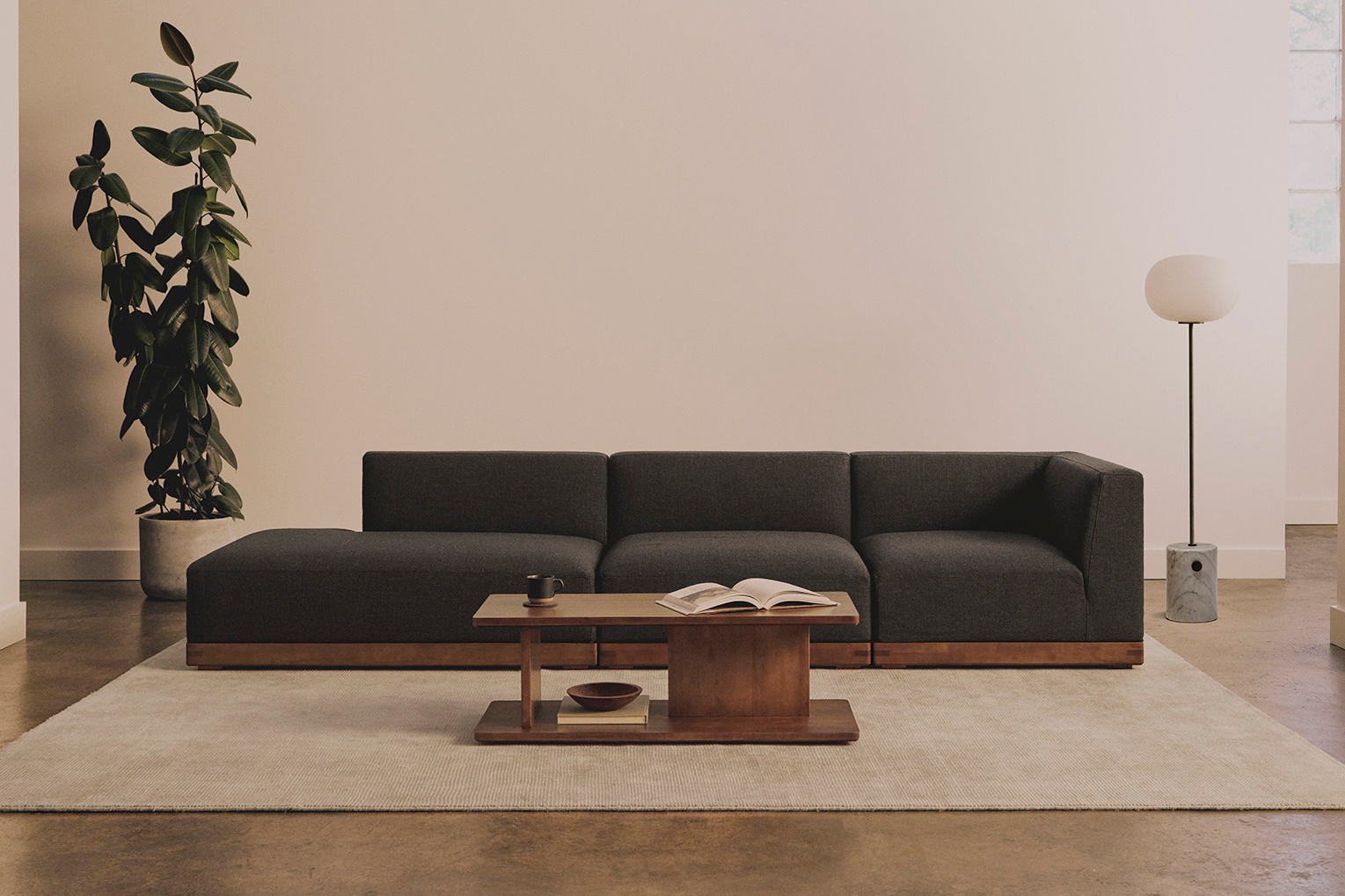 dark black sectional