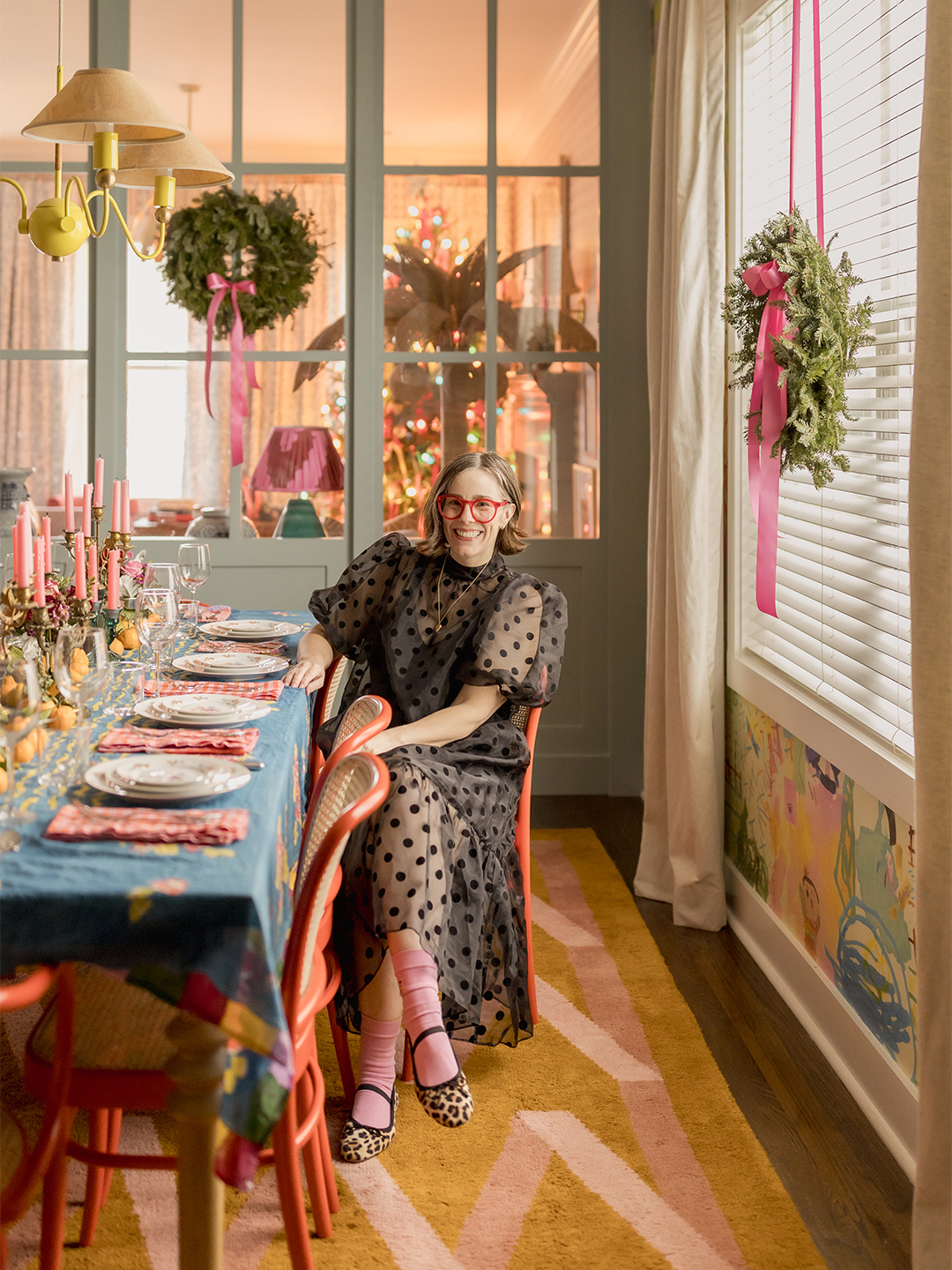 woman in dining room