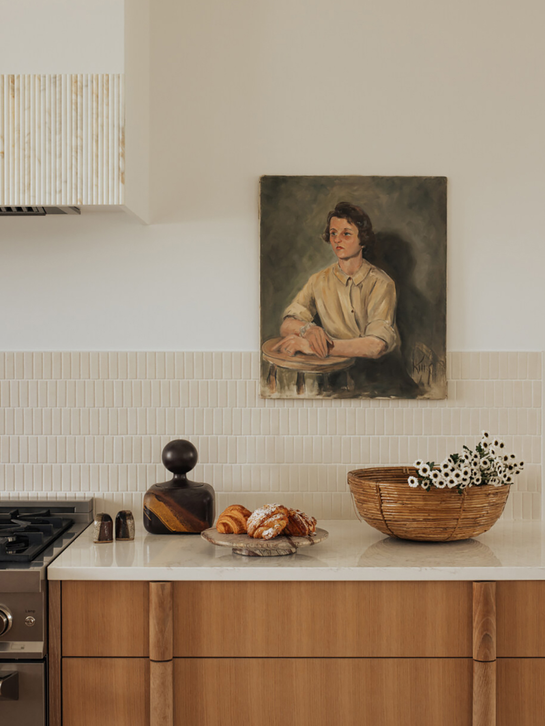 wood cabinets with large handles