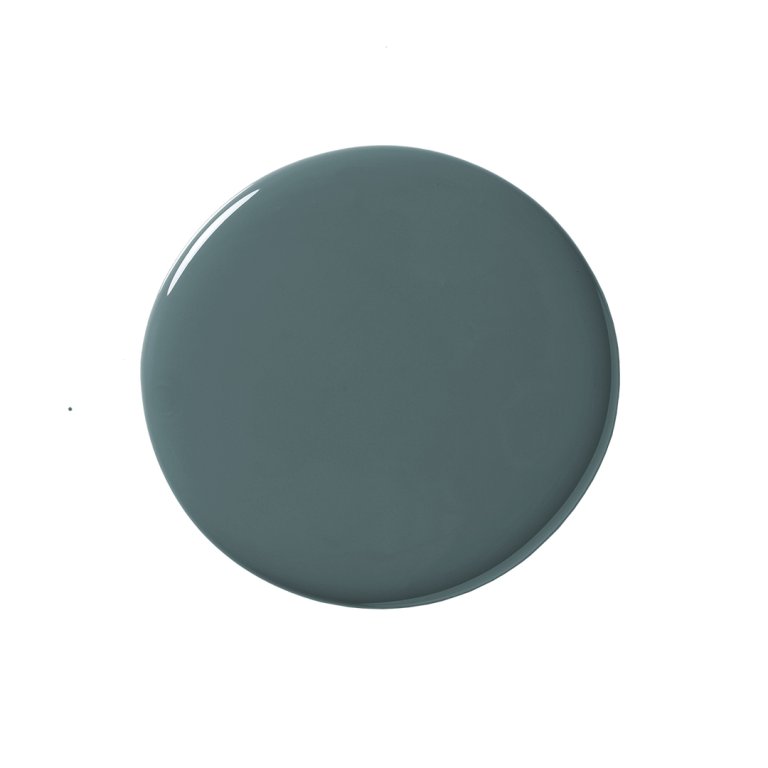  blue-green paint blob