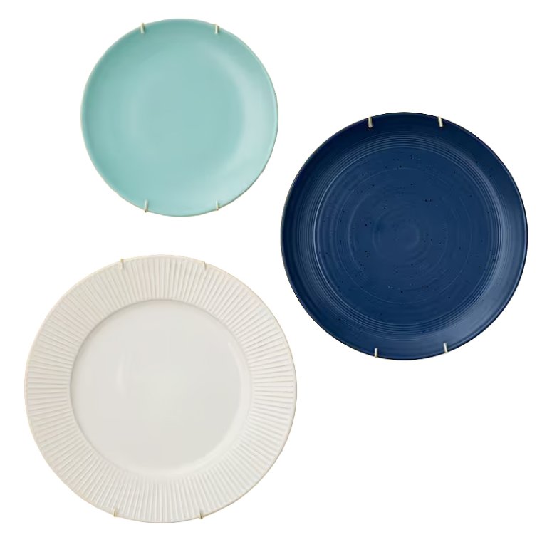  three plates with small hooks visible