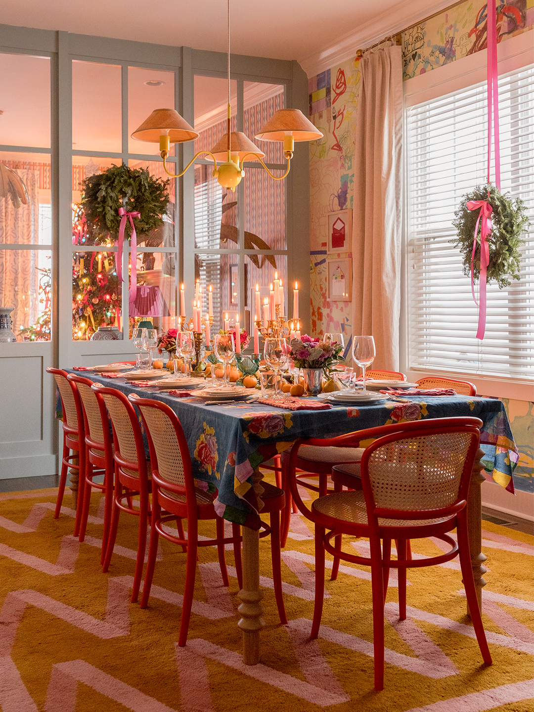 colorful dining room