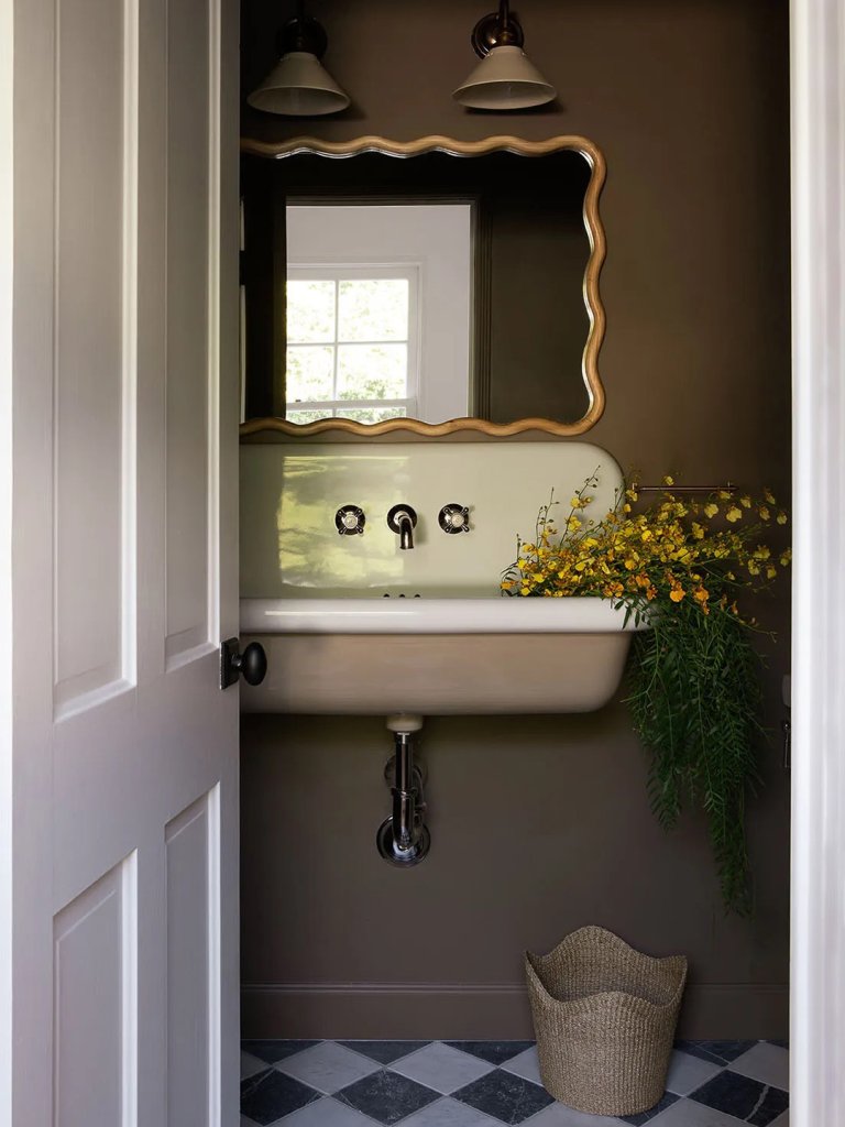 farmhouse powder sink