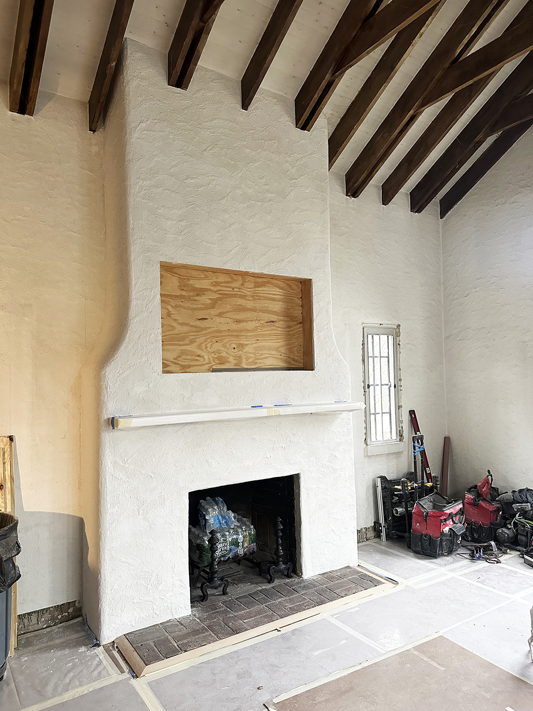 fireplace under construction