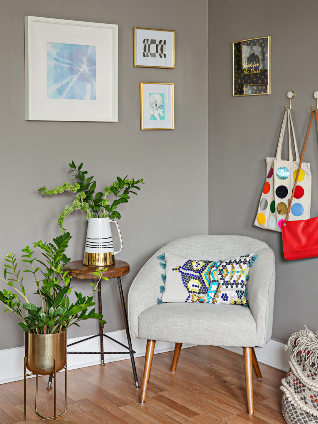 gray living room walls