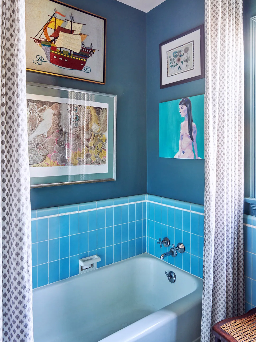 blue bathroom