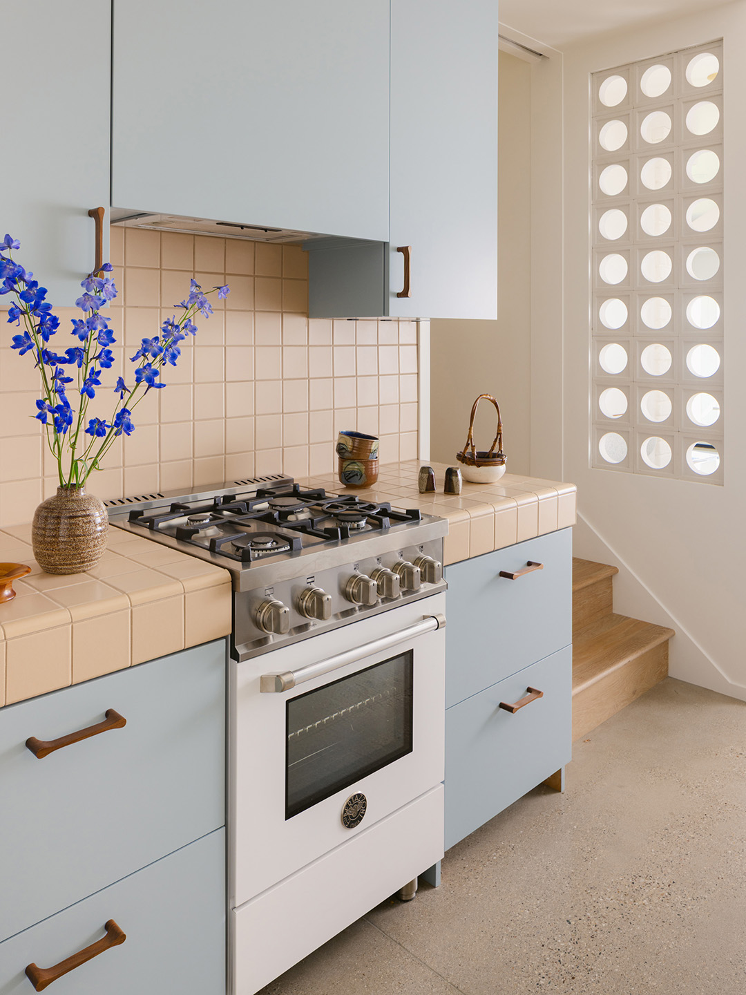 pale blue kitchen
