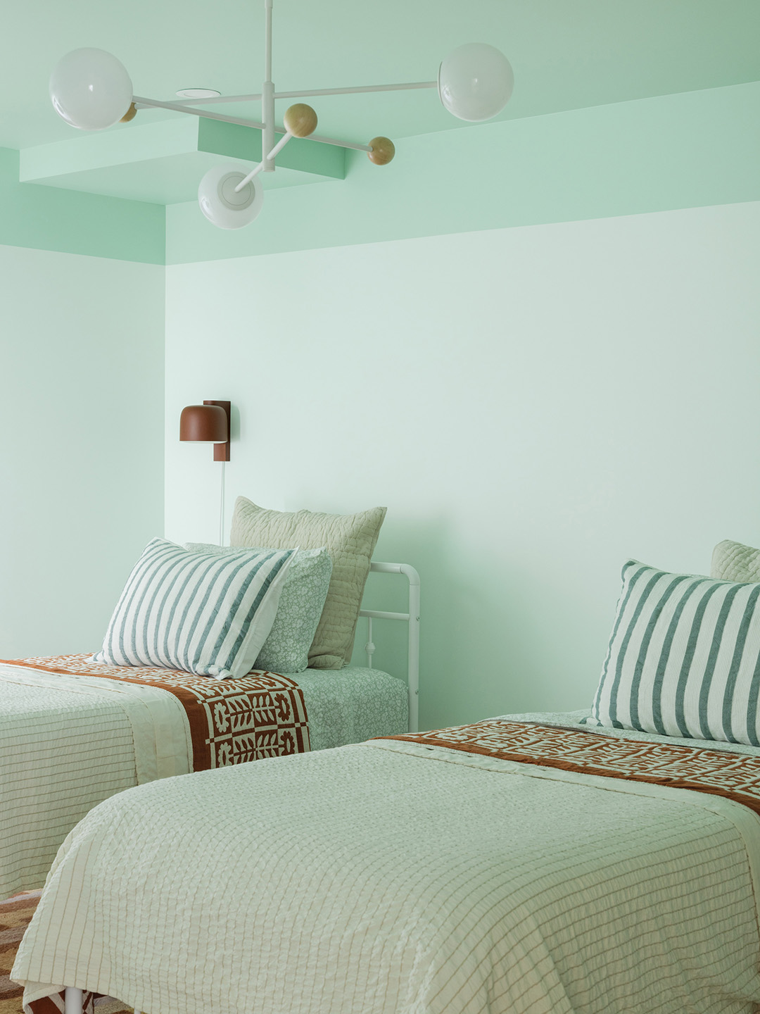 mint green twin room