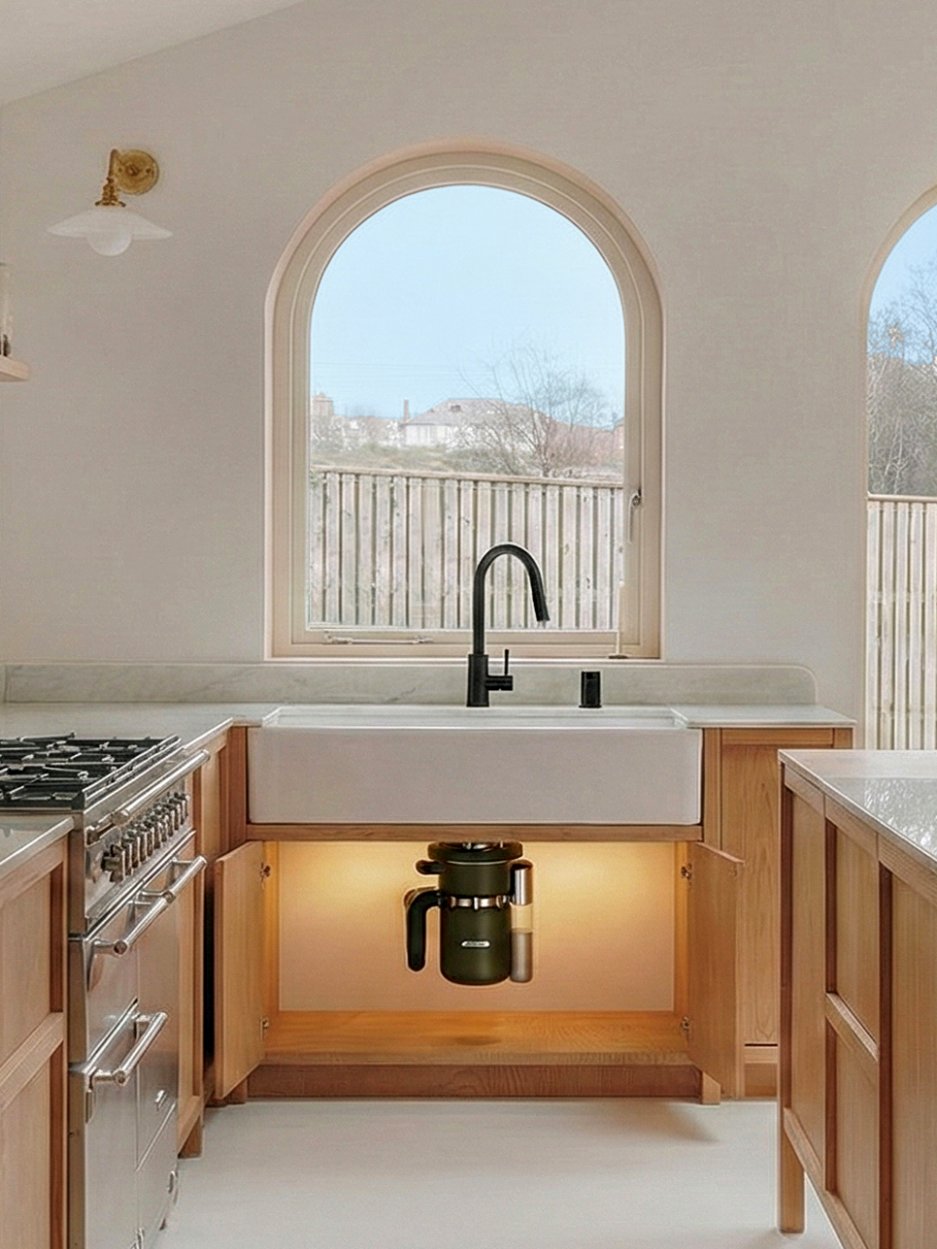 kitchen with Composer garbage disposal