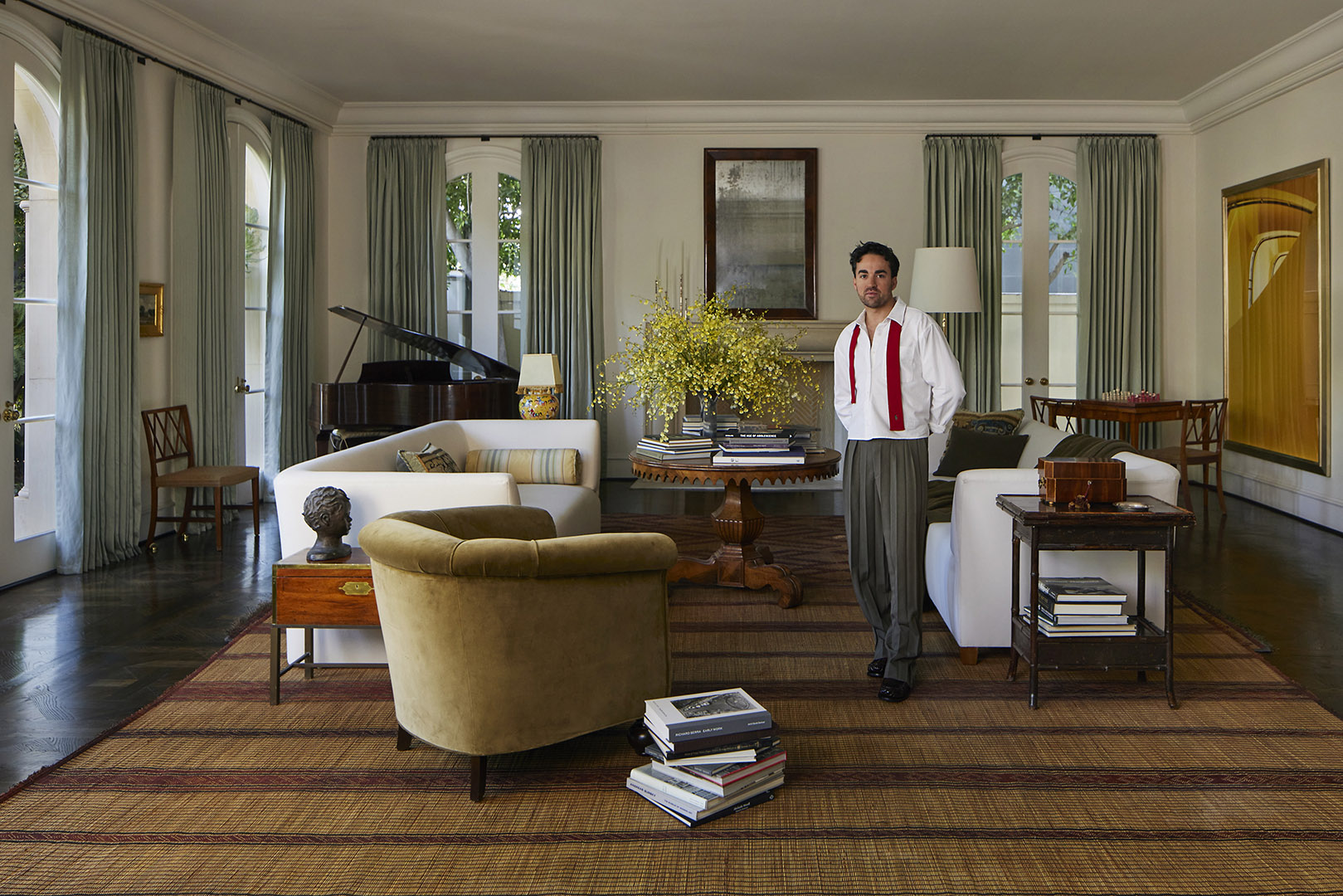 man standing in living room