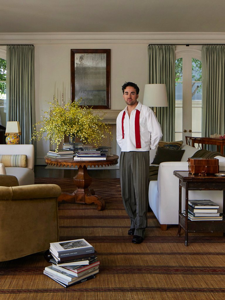 man standing in living room