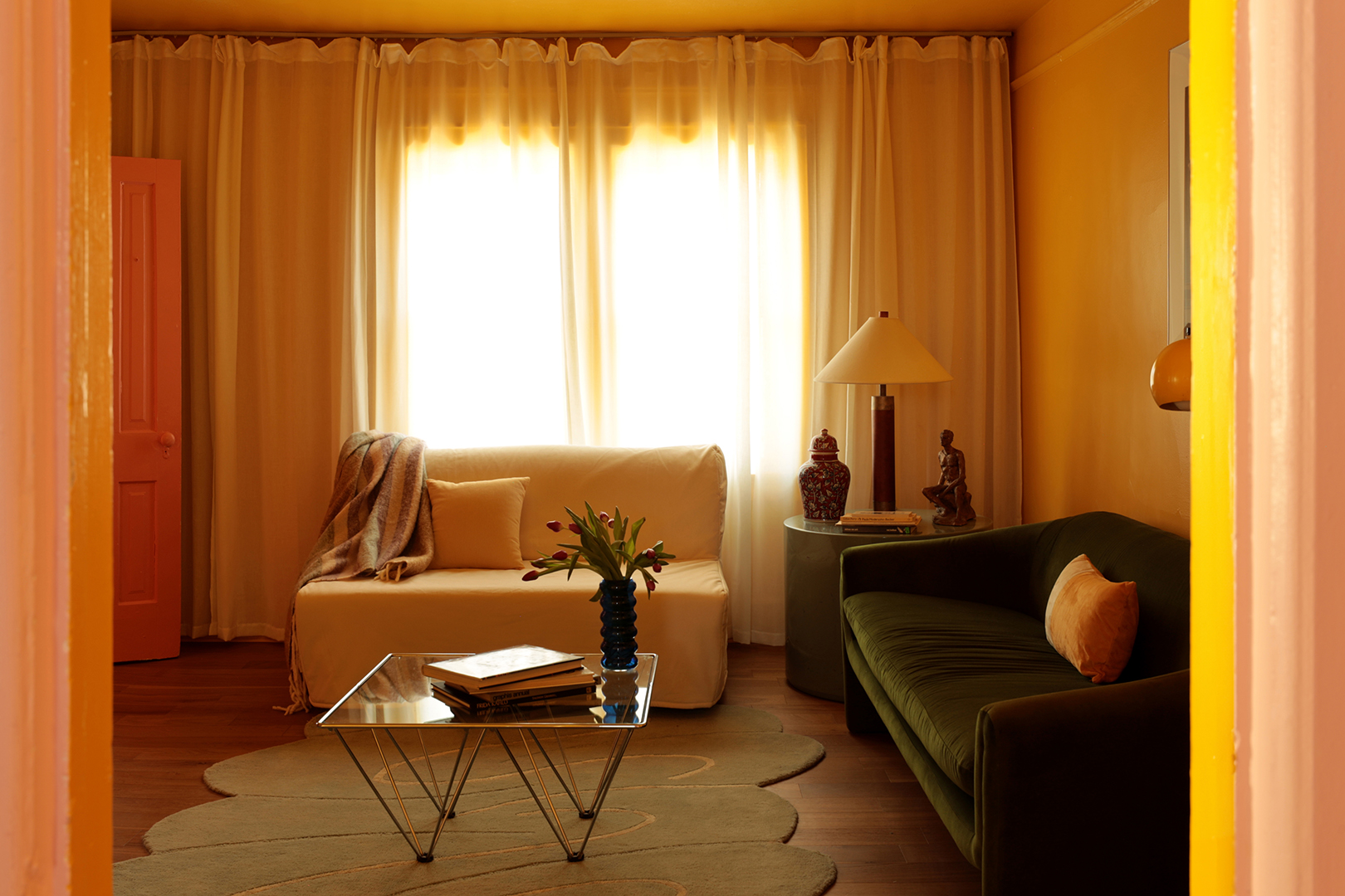 yellow living room