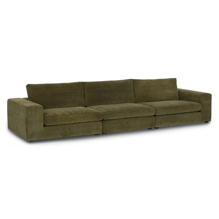  large green corduroy sofa
