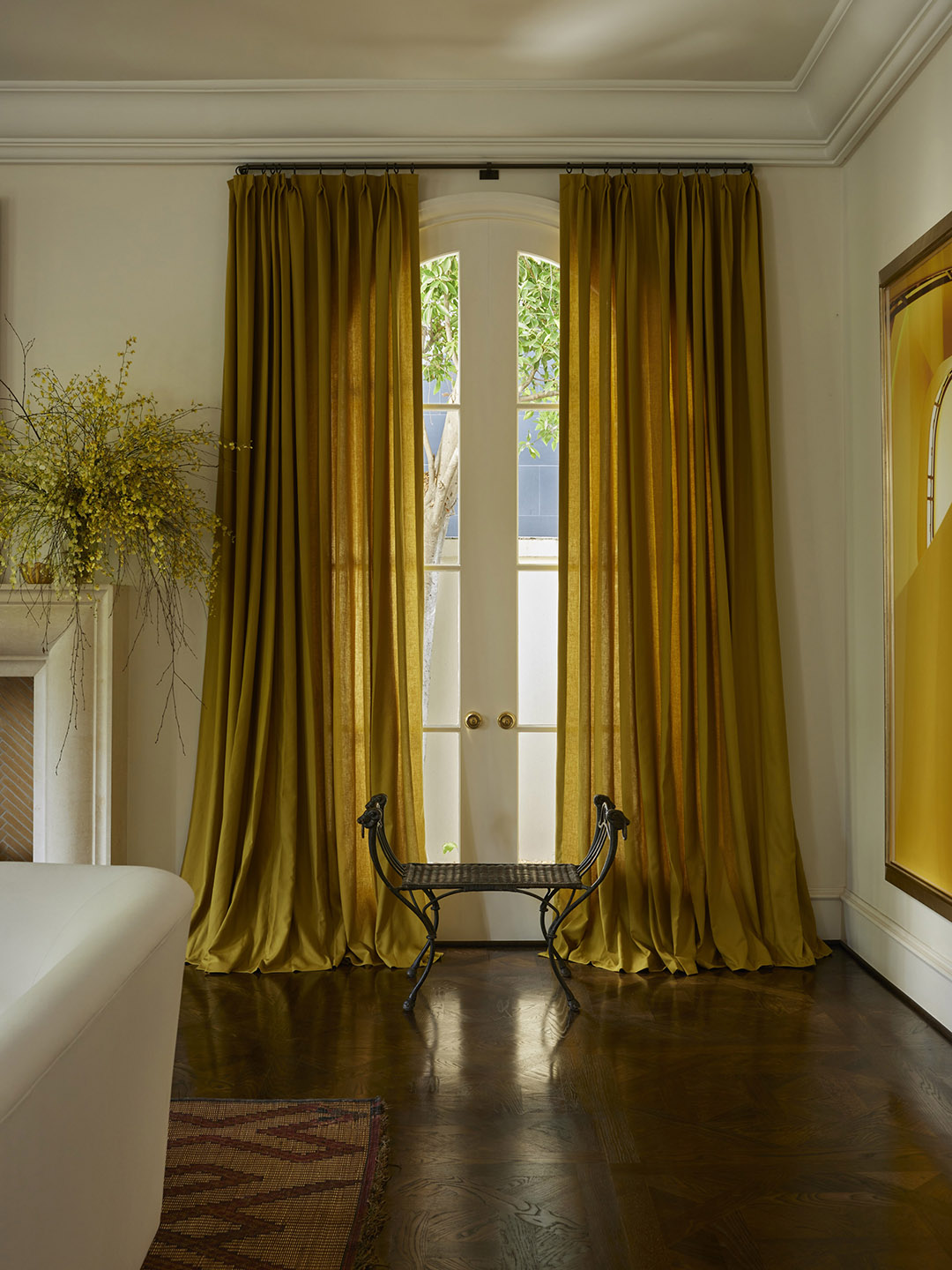 yellow curtains