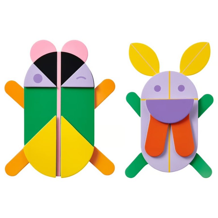  3D colorful animal art