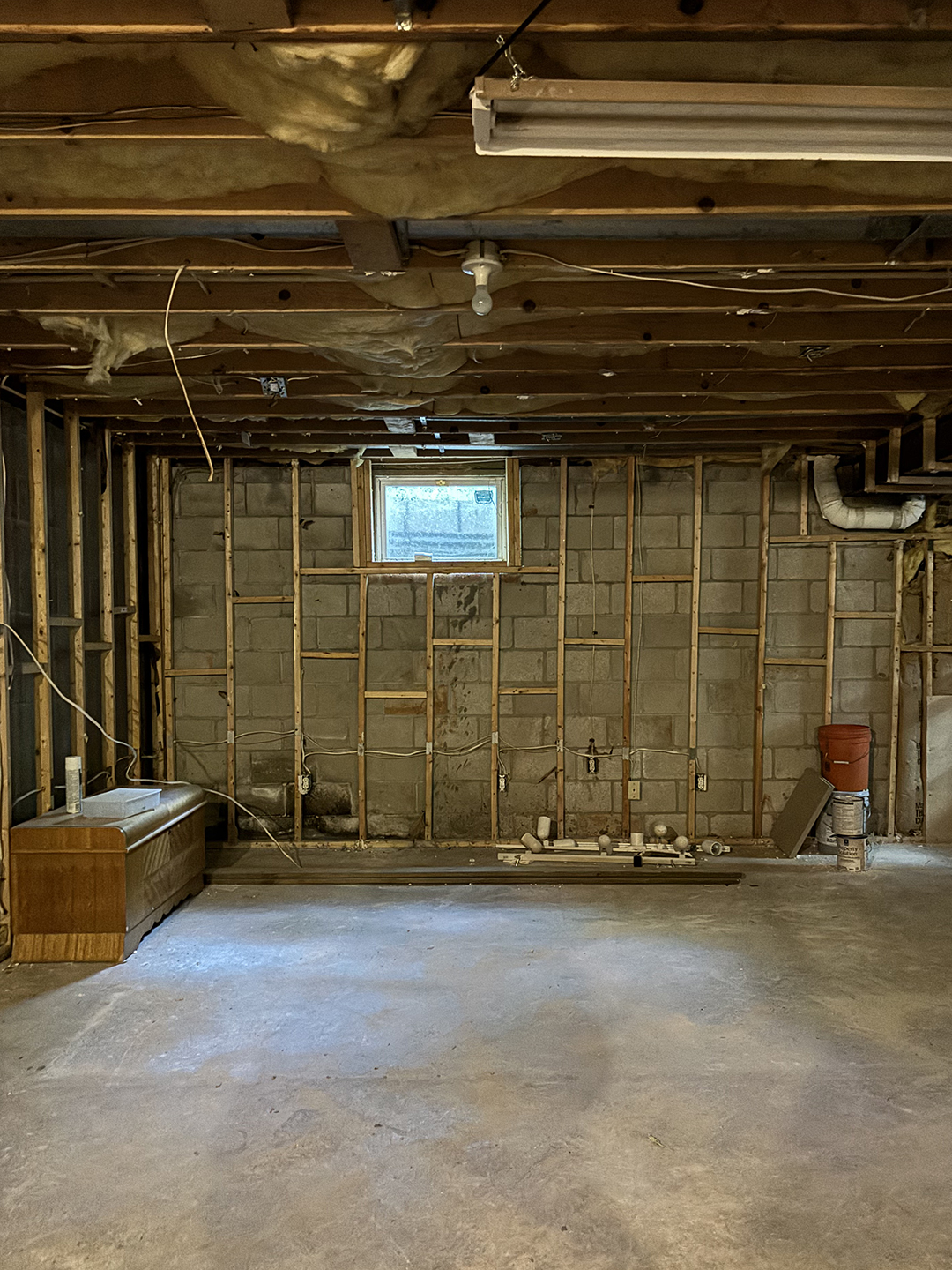 gutted basement