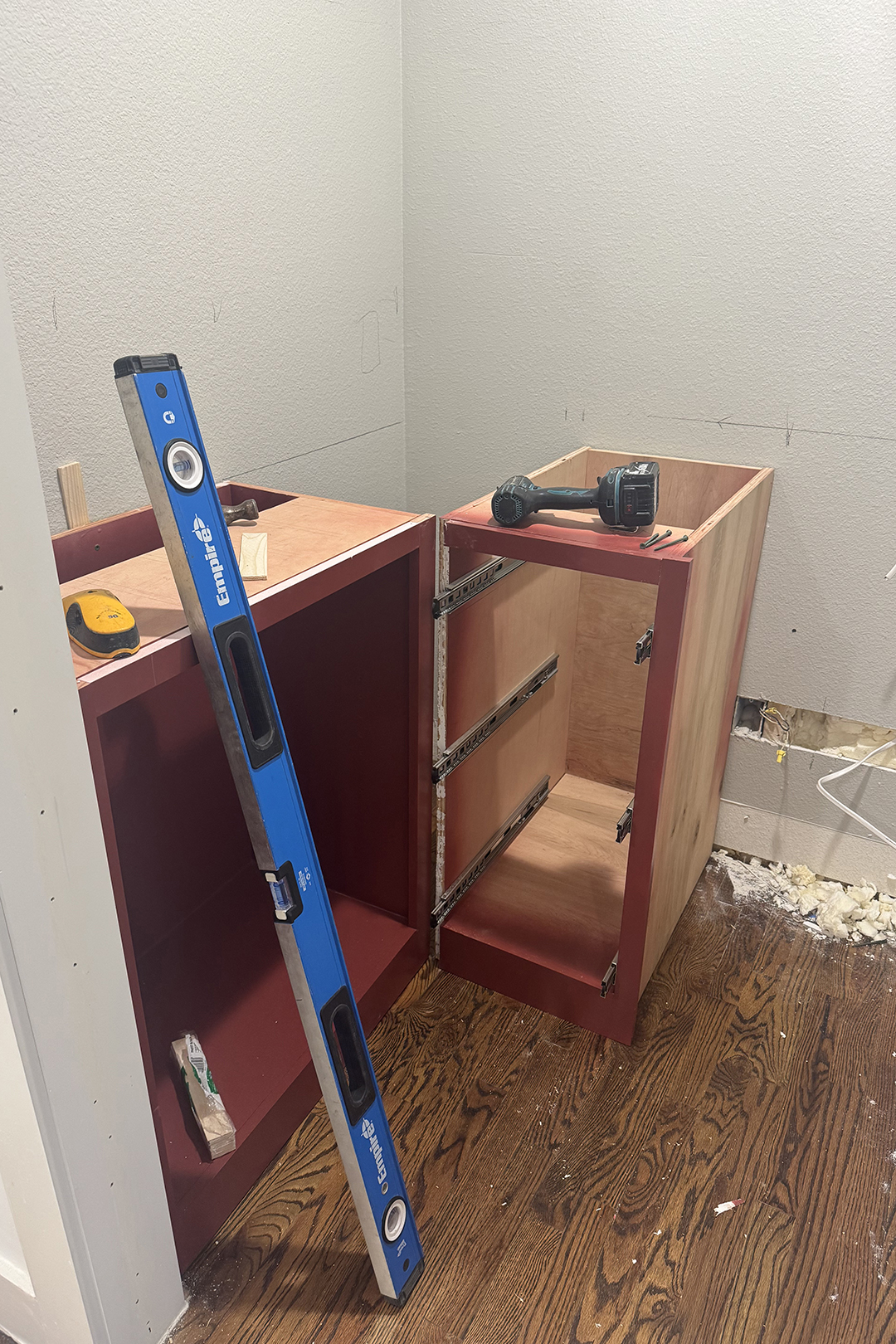 closet during renovation