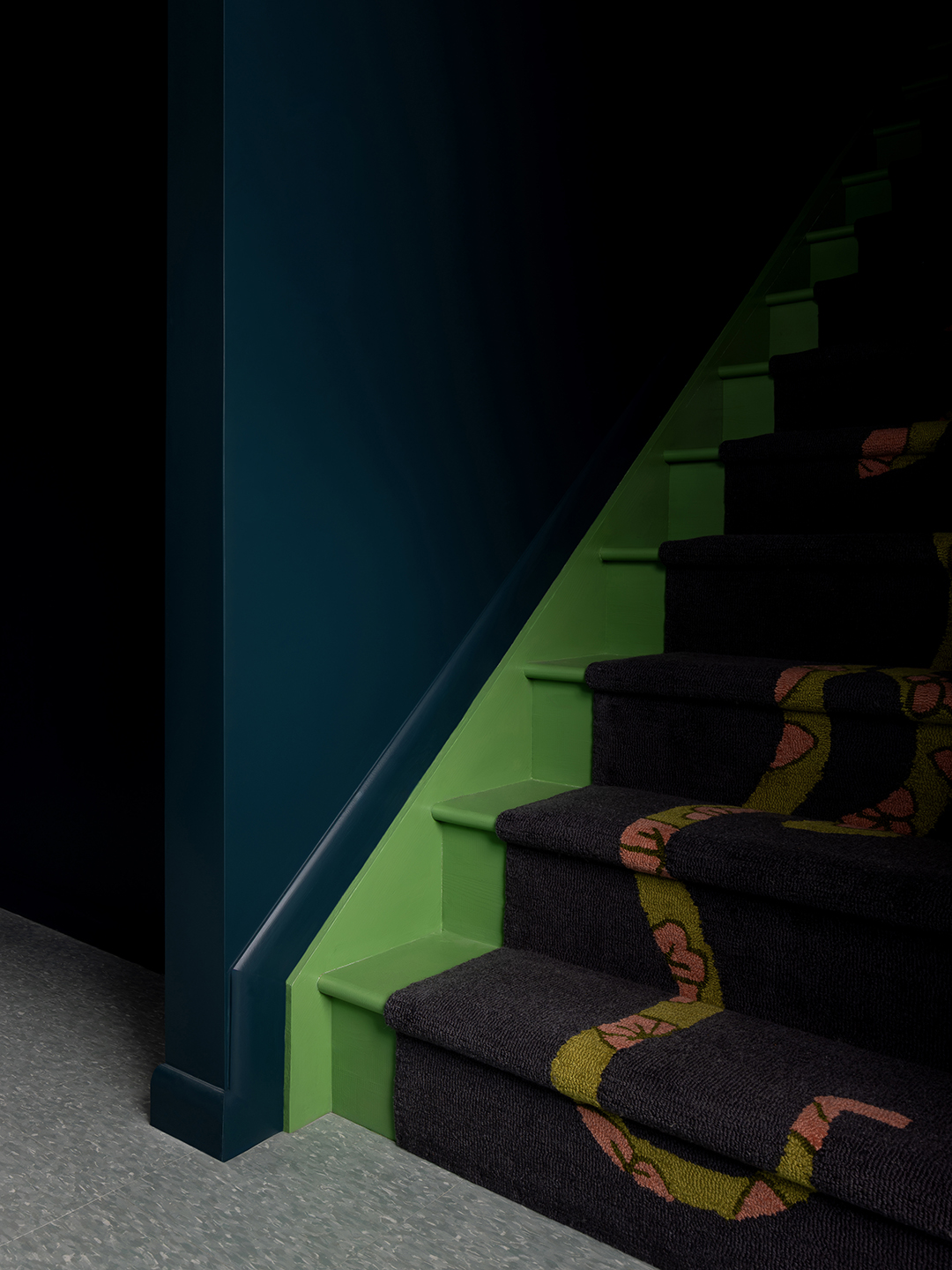 stairs with snake runner