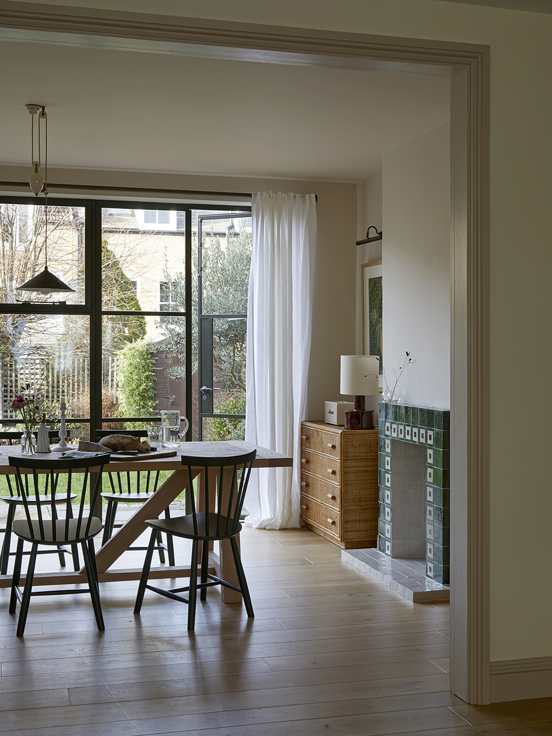 dining room and view of garden