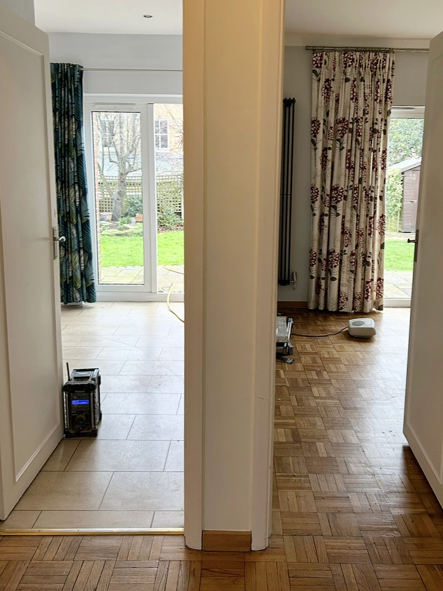 view of two rooms and doorways