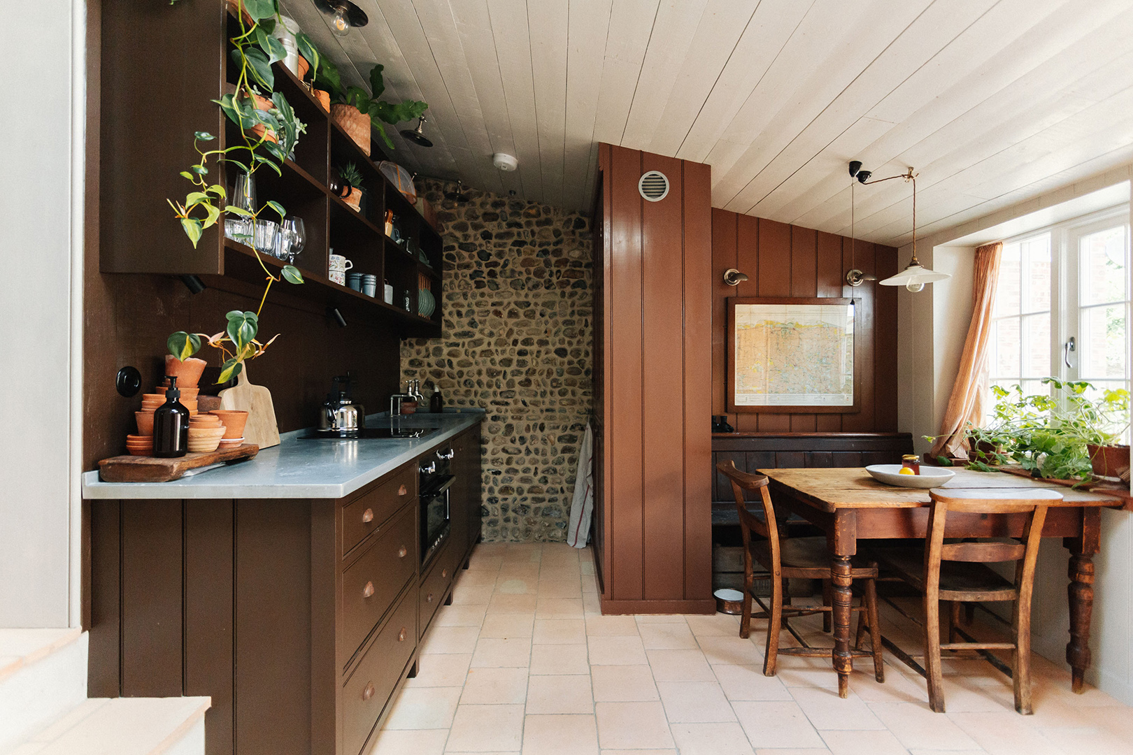 brown cottagecore kitchen