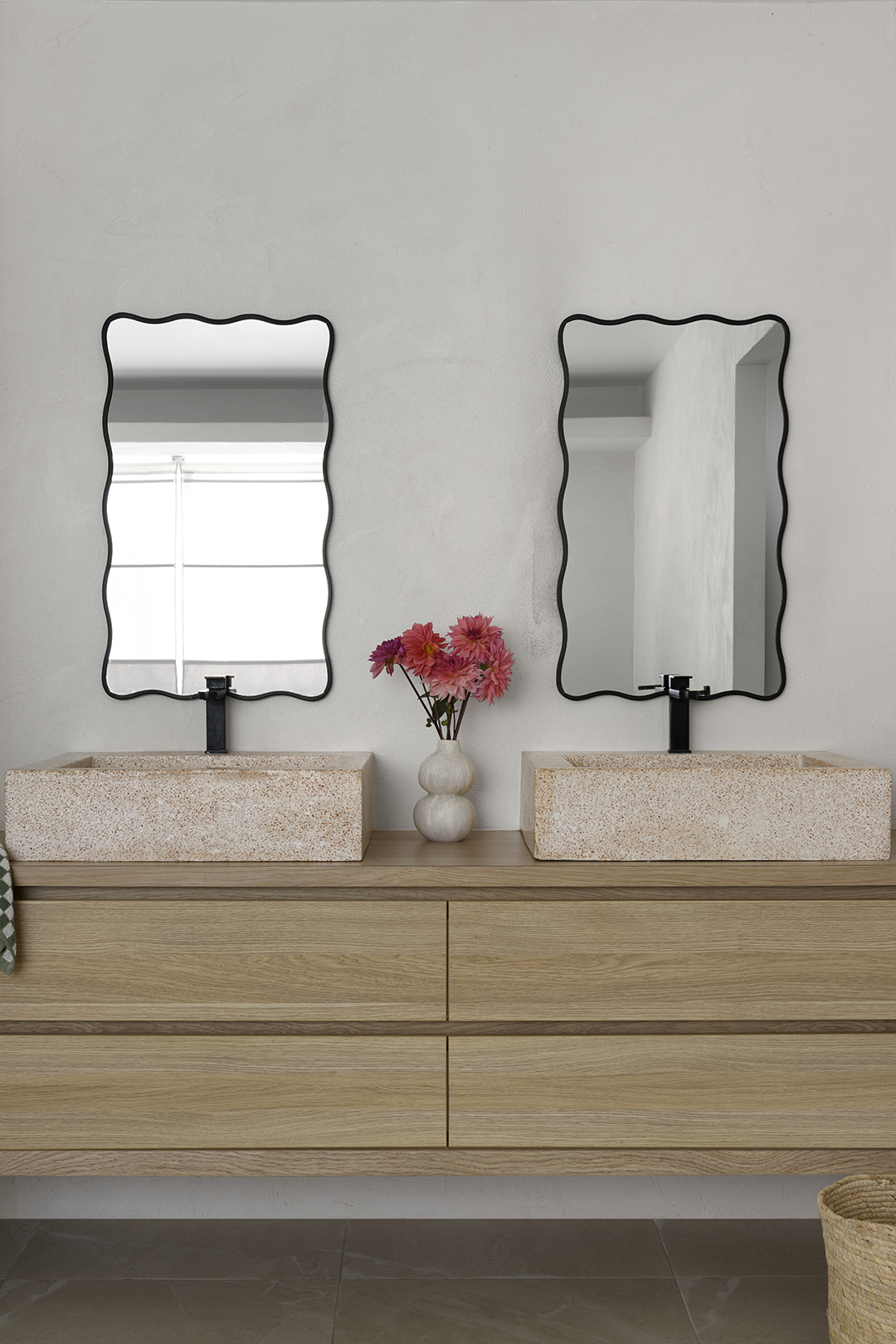 bathroom with double sinks