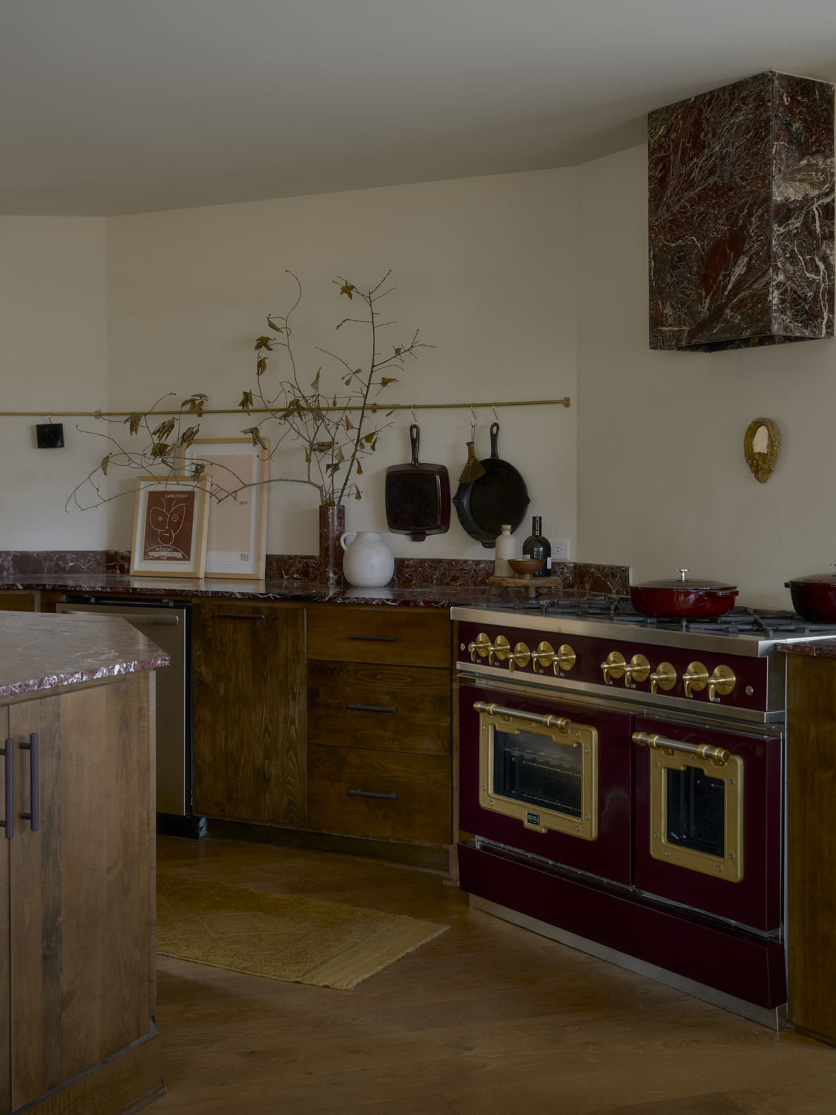 This 1970s Circular Home Is Moody Luxury Meets Grandma's Cabin | domino